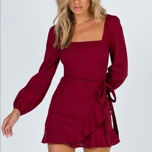 Burgundy dress